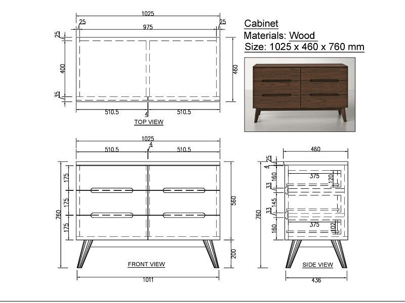 Cabinet CAD Drawing by Md Tipo Mia on Dribbble