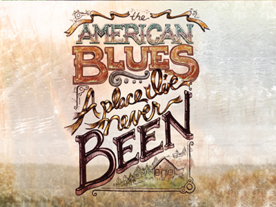 American Blues - final typography american blues cd cover music