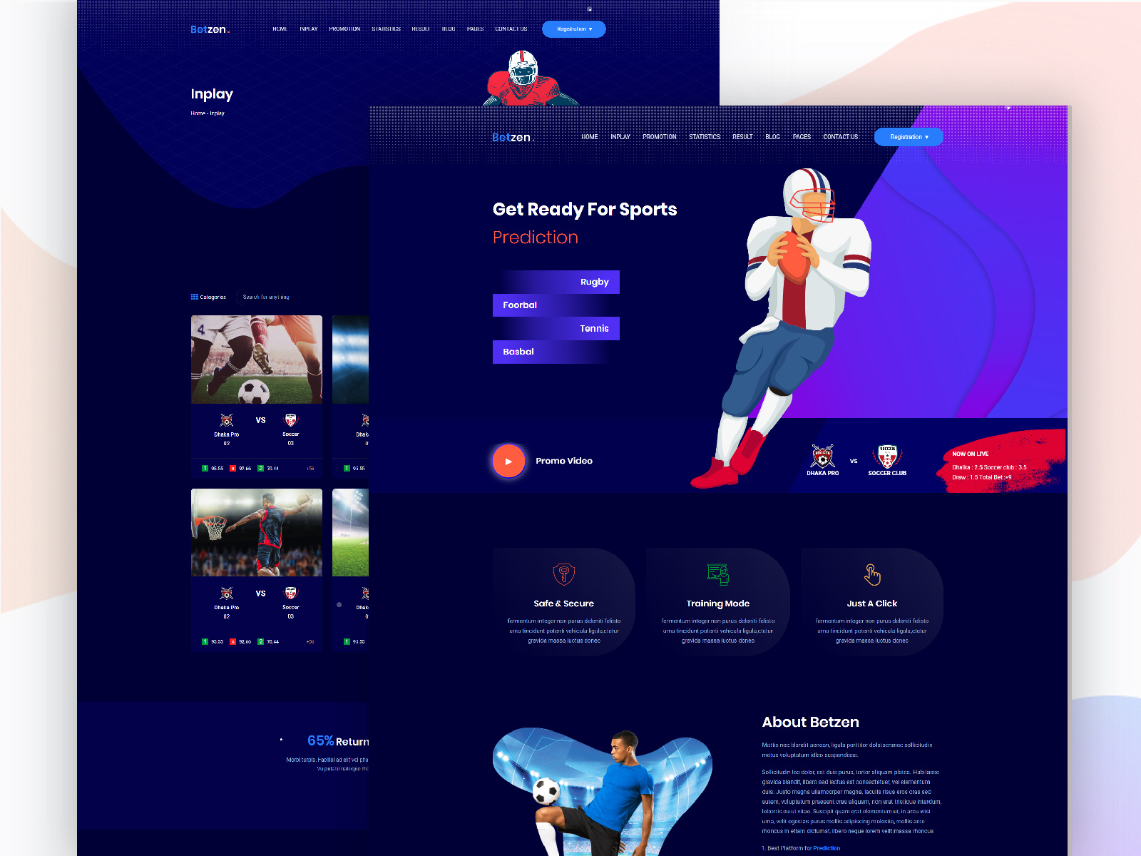 Betzen Isometric Sports Betting HTML Template by The Soft King on