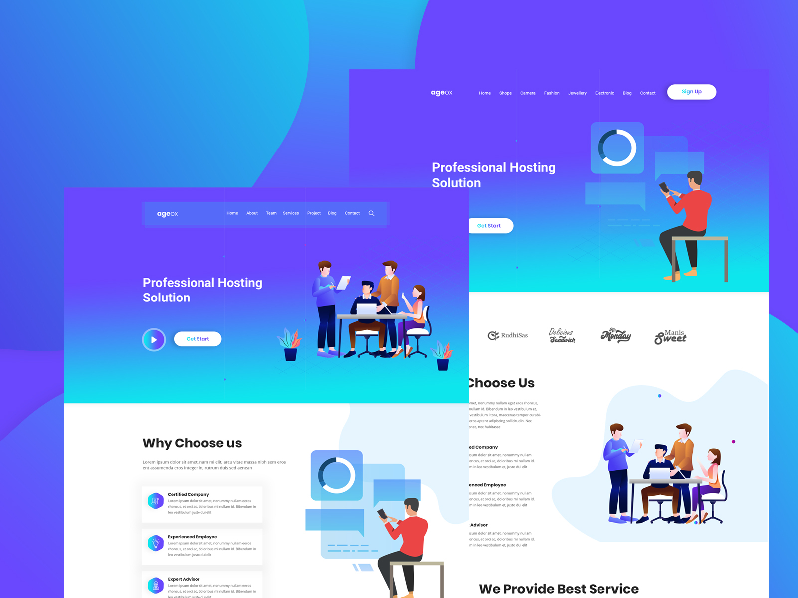 Ageox - Creative Agency PSD Template by The Soft King on Dribbble