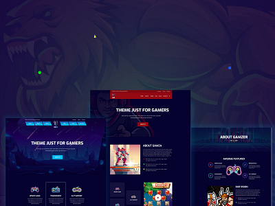 Gamzer - Online Gaming PSD Template