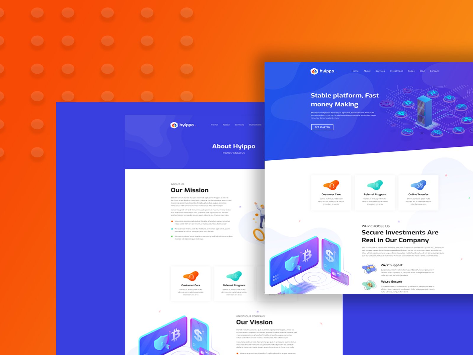 Hyippo - Isometric HYIP Investment Business HTML Template by The Soft ...