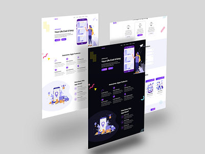 Appqq - Apps Landing Page PSD Template agencies app app landing page business creative creative agency creative design design html template psd thesoftking uiux