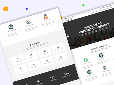 Awesome Community - Financial Business HTML Template Overview