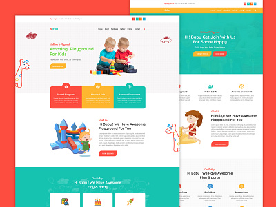 Kidio - Indoor PlayGround Business HTML Template kids psd playground