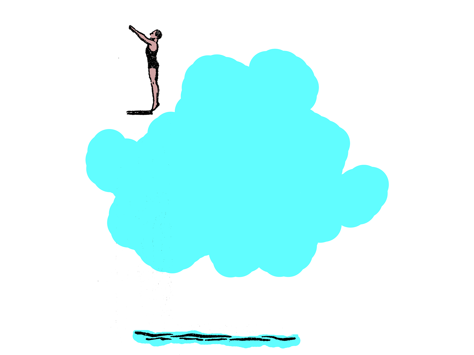 Diving animation diver diving flip gif illustration pool sky splash water