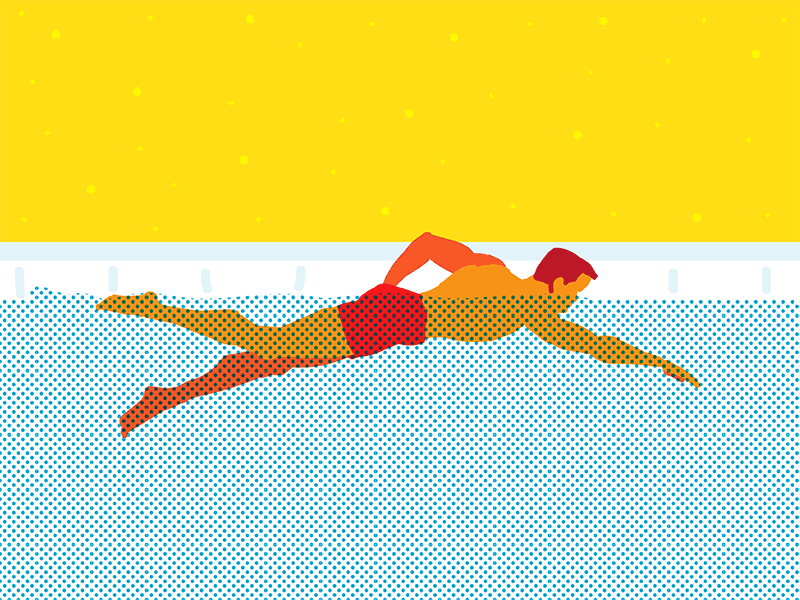 Swimming animated gif animation gif illustration man pool side view swimmer swimming water
