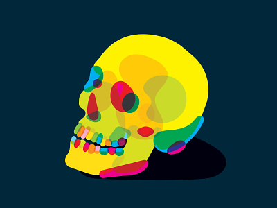 Skull bones candy colorful creepy digital illustration halloween illustration lava lamp scary skeleton skull
