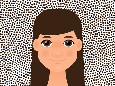 Brown-eyed Girl design digital illustration eyes face female girl hair head illustration portrait smile