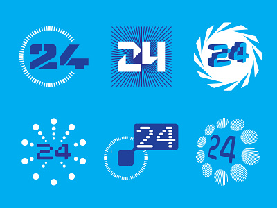 24 2 24 4 day design digit display hours lettering logo measure numbers time type typography