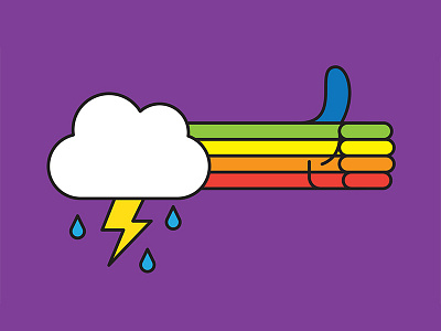 Problem & Possibility cloud fingers hand lightning rain rainbow raindrops spectrum thumb