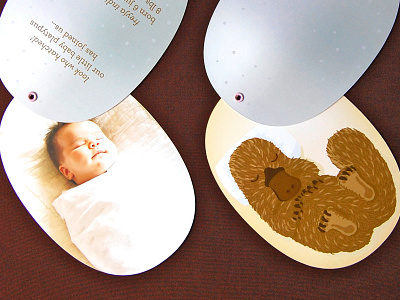 Hatched! australia baby birth announcement egg platypus sleeping