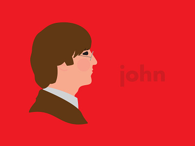 John 1966 beatles face glasses john lennon profile side view