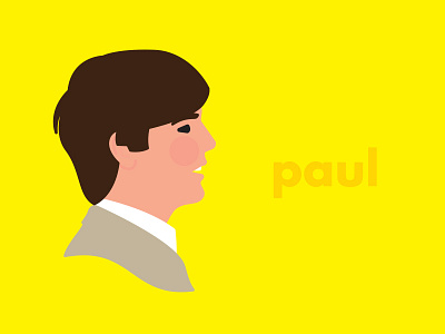 Paul 1966 beatles face paul mccartney profile side view