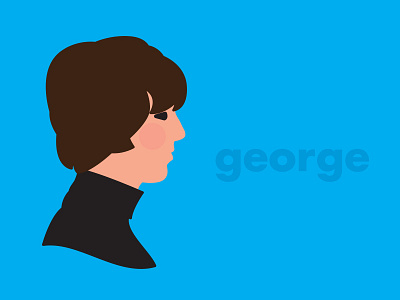 George 1966 beatles face george harrison profile side view