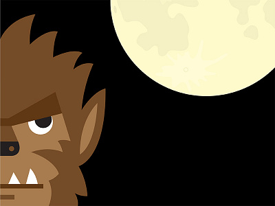 Werewolf under a full moon full fur moon night snout teeth werewolf