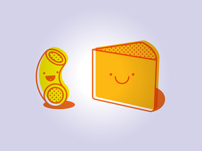 Mac And Cheezy cheese halftone mac macroni noodle smile