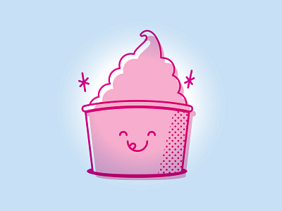 Frosted Tips cup desert frosted halftone lick smile tips treat