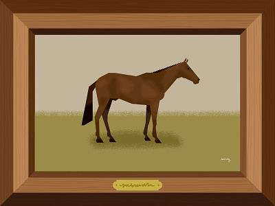 Horsepower artwork frame horse painting portrait