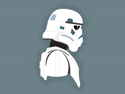 Imperial Stormtrooper digital illustration galactic empire helmet illustration portrait profile side view soldier star wars stormtrooper