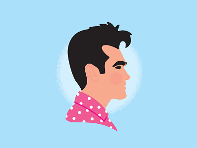 Morrissey digital illustration face illustration morrissey pompadour portrait profile quiff singer