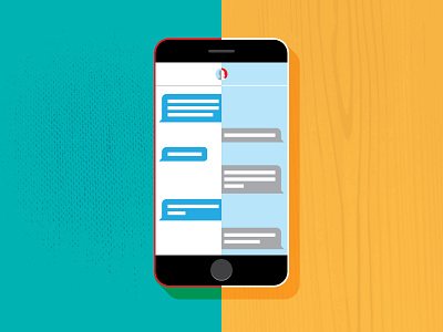 Split screen texting communication digital illustration illustration iphone message mobile smart phone split screen texting texts