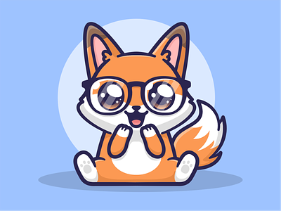 Nerd Fox Cute Illustration by Kyutimood on Dribbble