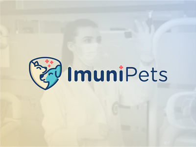 ImuniPets branding design dog flat immune logo medical pets shield shields vaccine vector