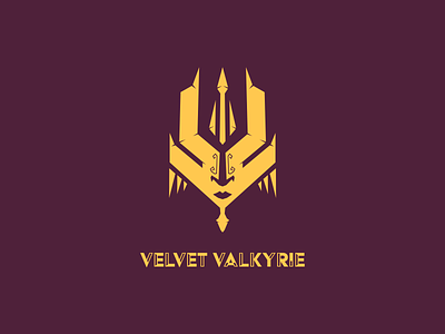 Velvet Valkyrie - Logo Design branding branding design fashion brand gaming geek illustrator logo logo design mythology norse popculture
