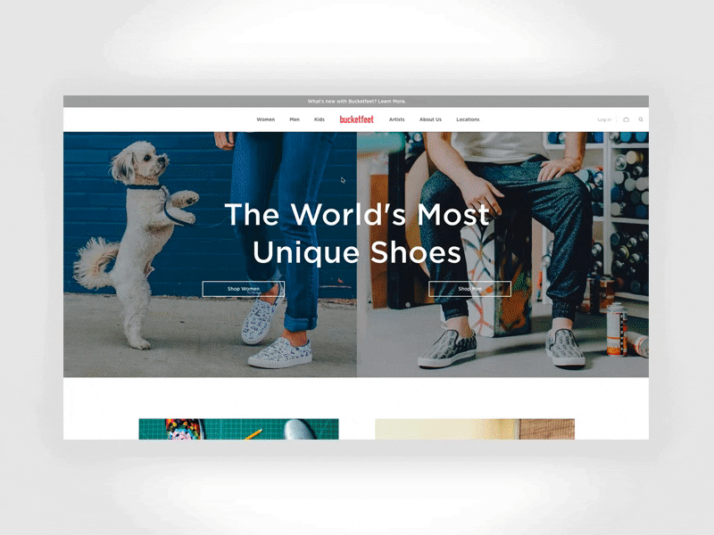 Bucketfeet - Artist Designed Footwear ecommerce footwear lifestyle shoes shop shopify ui ui design ux web