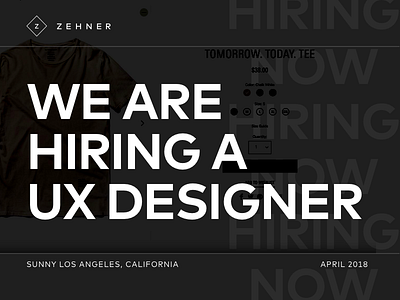 Zehner is Hiring