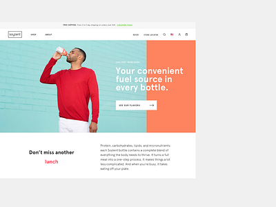 Soylent | Desktop branding ecom ecommerce fashion homepage product responsive retail shop shopping store