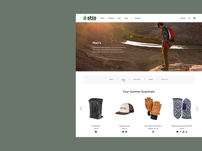 Stio | eCommerce Experience design ecommerce fashion homepage lifestyle responsive shop shopify shopping store ui ux