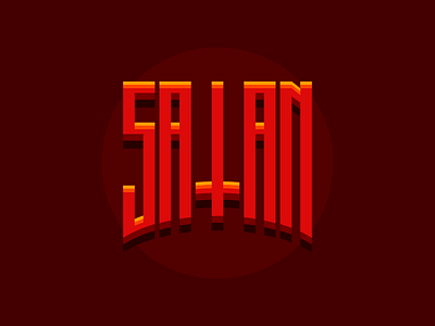 Satan satan typography word