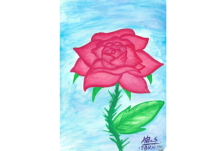 ROSE art artwork illustration rose watercolor