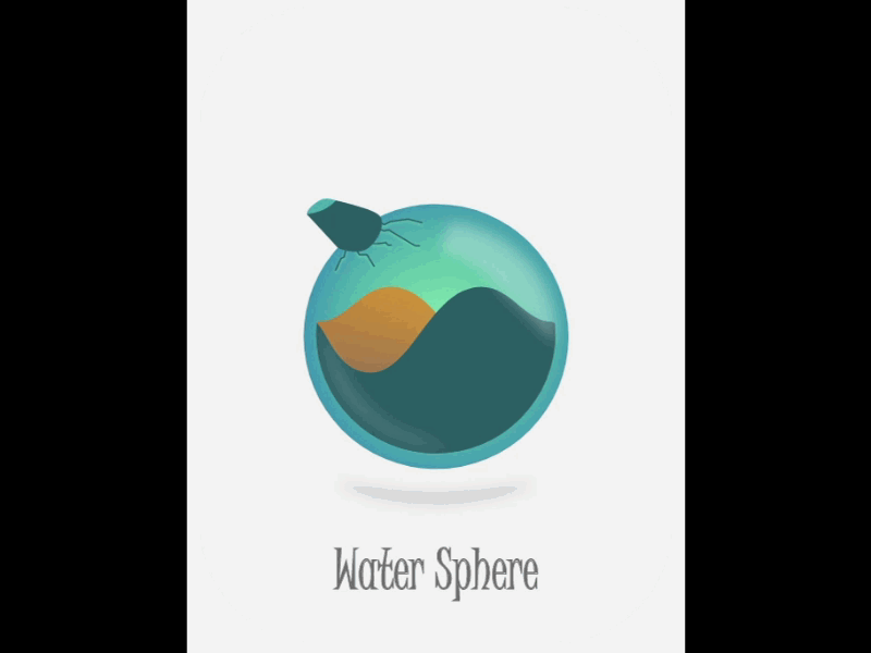 Water Sphere (Orb) adobe xd animated gif bubble chemical circle design green halloween design illustration loaders loop animation materialdesign minimalistic motion design orange orb reactions sphere spooky ui water