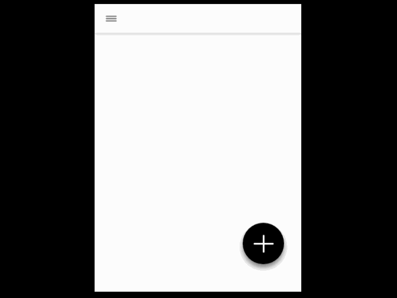 Floating Action Button Interaction adobe xd aesthetic android animated gif black and white button design floating action button icon illustration material design microinteraction minimalistic mobile motion design motion graphics transition ui vector