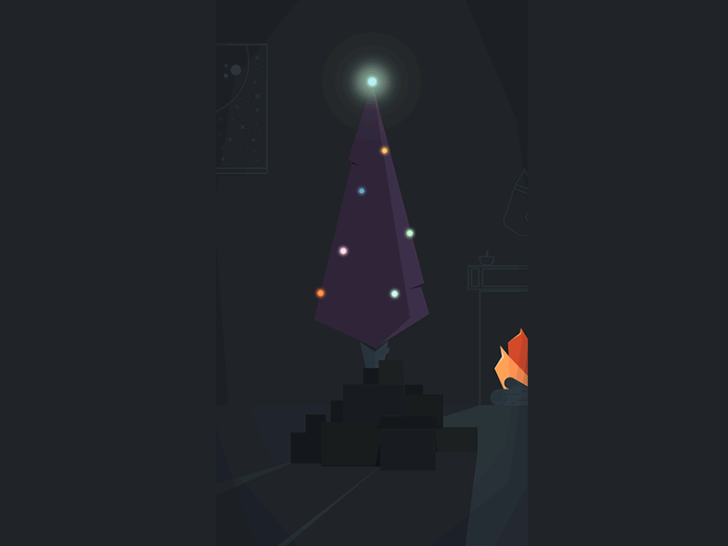 Merry Christmas!! animation christmas design fire illustration tree xmas