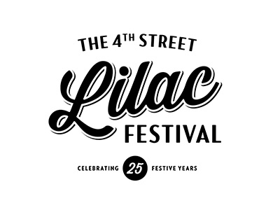 The 4th Street Lilac Festival branding logo typography
