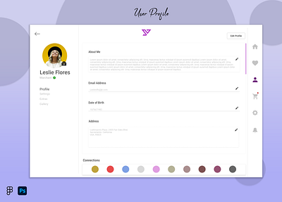 User Profile branding design figma ui uiux uiuxdesign ux