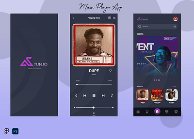 MUSIC PLAYER UI DESIGN app branding design figma ui uiux ux