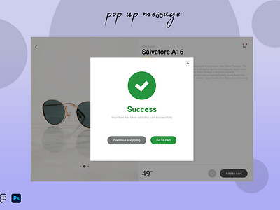 pop up message Ui design