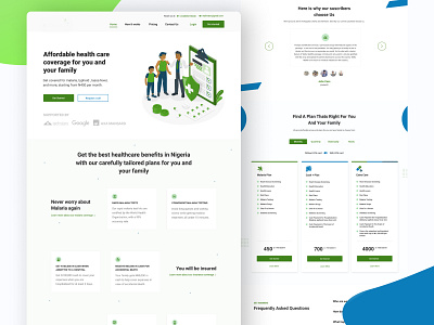 Landing page design