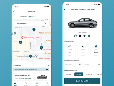 Car rental app