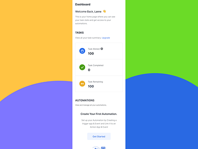 Workflow Integration Dashboard - Empty State Mobile ai andriod android design clean dashboard dashboard design dribbble 2021 dribbble best shot figma ios ios design machine learning mobile mobile design mobile responsiveness ui ux workflow automation