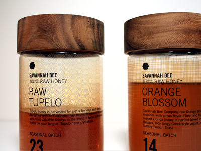 Savannah Bee (second empty shot) bottles honey packaging