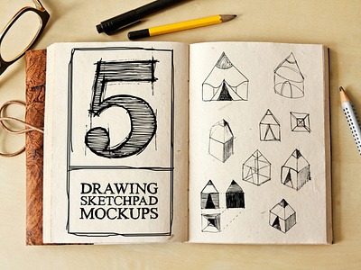 Drawing Sketch Pad Mockups