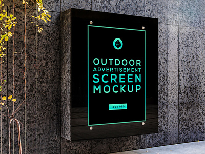 Free Outdoor Advertising Screen Mock-Up 5 advertisement free freebie mock-up mockup outdoor panel poster screen street