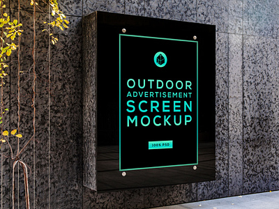 Free Outdoor Advertising Screen Mock-Up 5