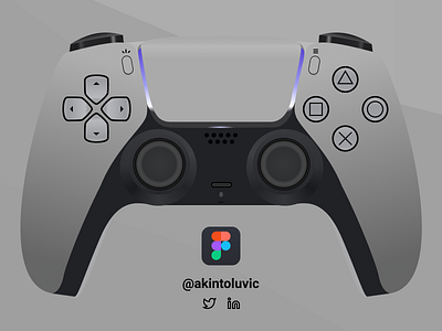 PS5 Console Controller branding design illustration ux vector